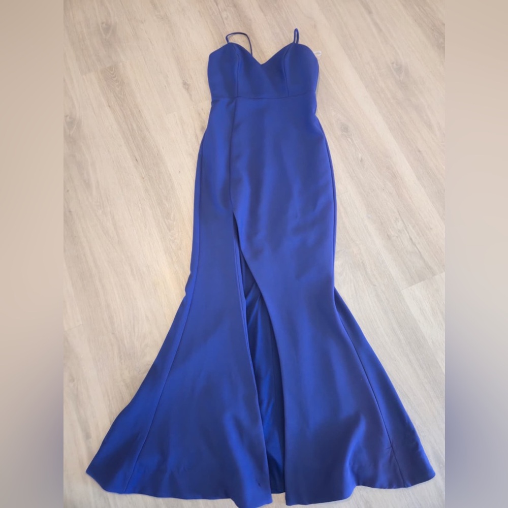 Regal Royal Blue Mermaid Dress with Sweetheart Neckline, Size M